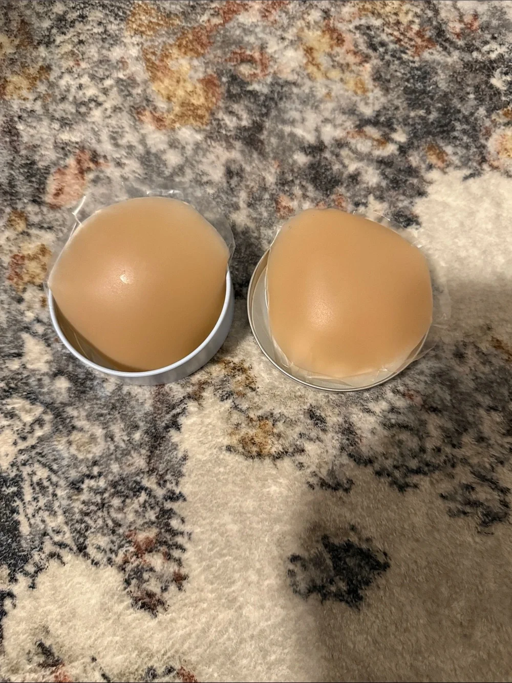Beige Magic Silicone Nipple Covers - Reusable Adhesive